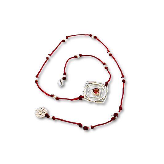 1. MULADHARA — Root Chakra: Silver Bracelet with Garnet