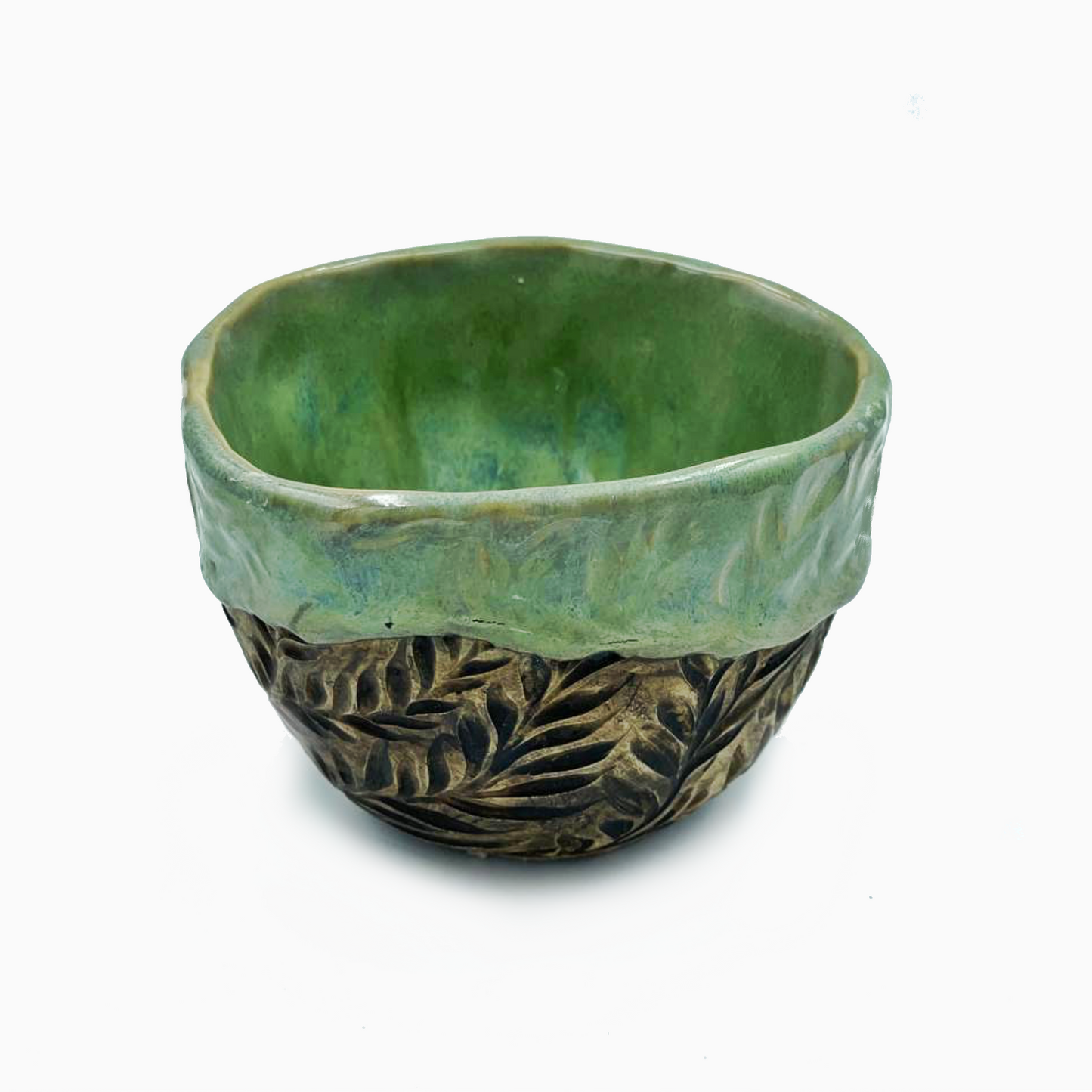 Secret of the Woods - Green Cup with Fern Pattern