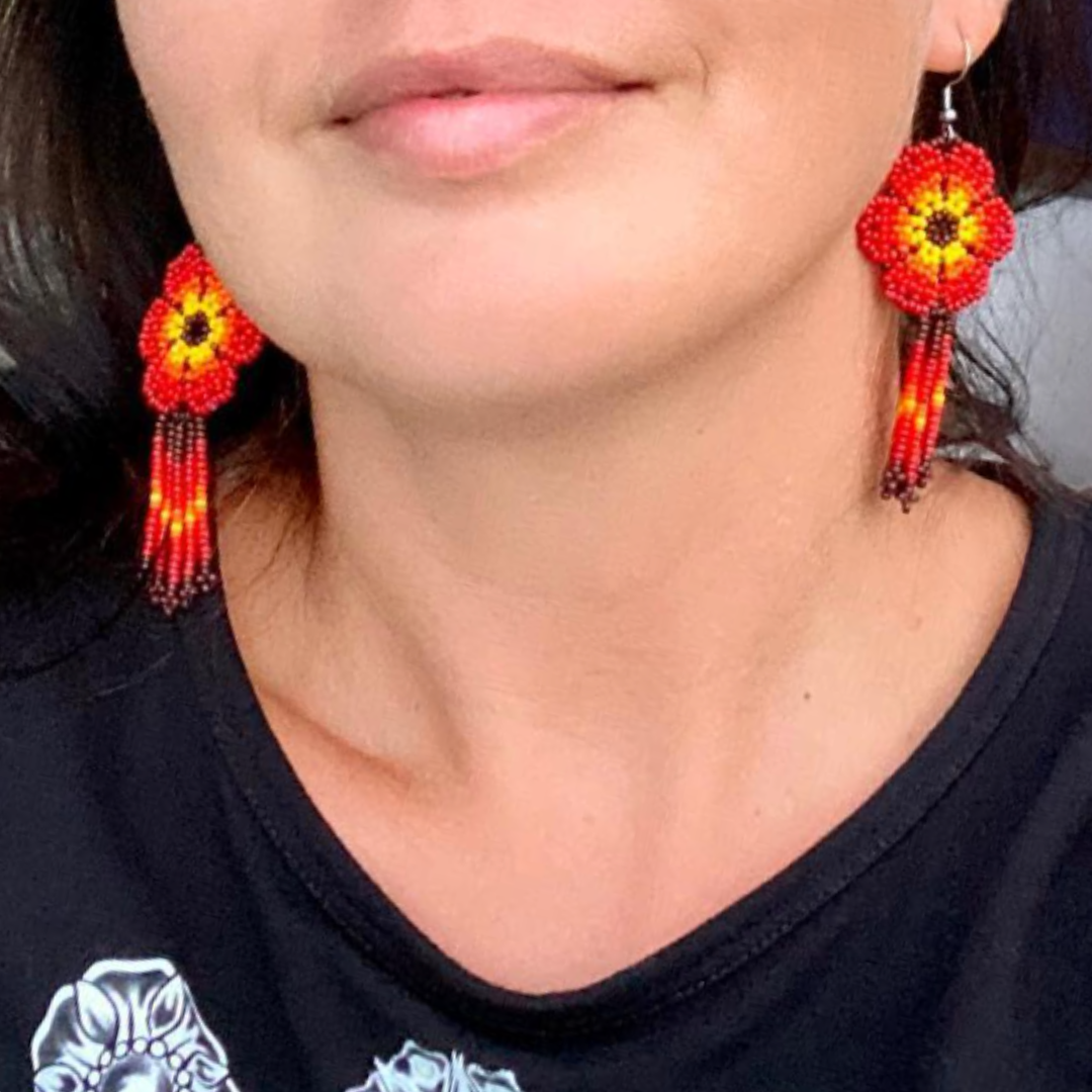 Huichol Peyote Beaded Earrings