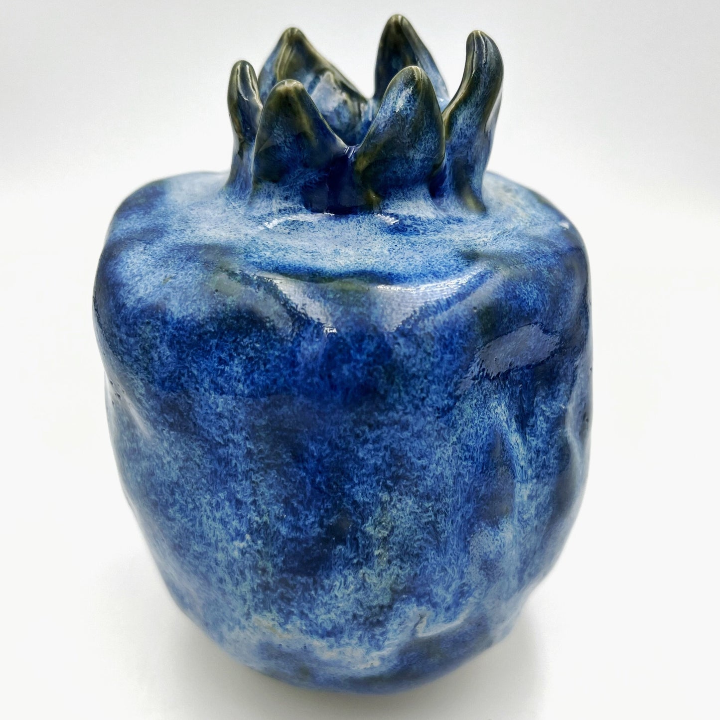 Blue pomegranate vase